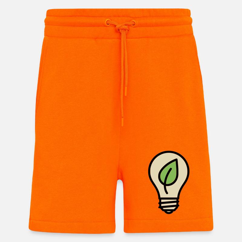 Light Bulb Leaf Eco Idea - Shorts - made by SPREAD - SUNSET ORANGE