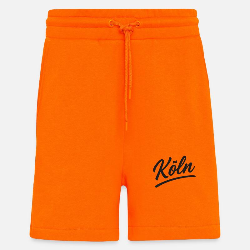KölnScript Signature - Short bio décontracté fabriqué en UE - SUNSET ORANGE