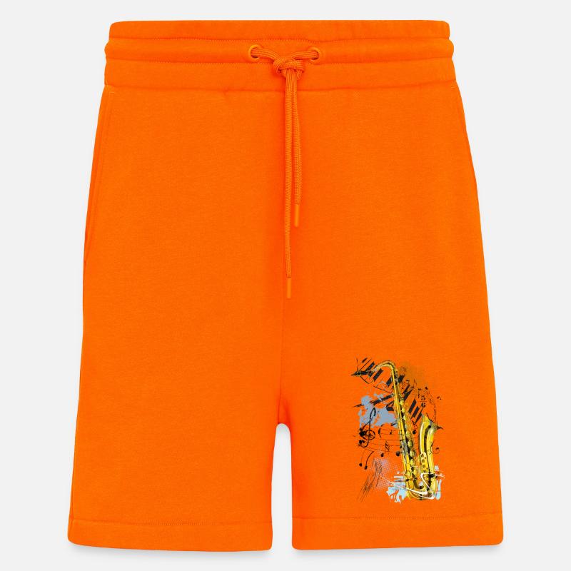 Magic Saxophone - Shorts - made by SPREAD - SUNSET ORANGE