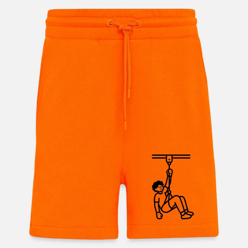 Tyroliennes - Short bio décontracté fabriqué en UE - SUNSET ORANGE