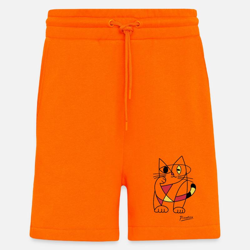 Picatsso - Short bio décontracté fabriqué en UE - SUNSET ORANGE
