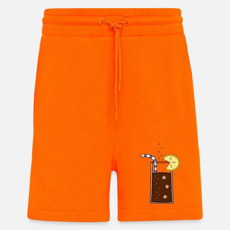Glas_Cola - Short bio décontracté fabriqué en UE - SUNSET ORANGE