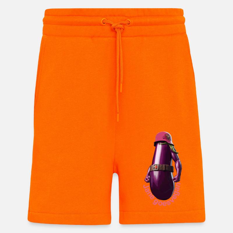 Jane devient végétalienne - Short bio décontracté fabriqué en UE - SUNSET ORANGE