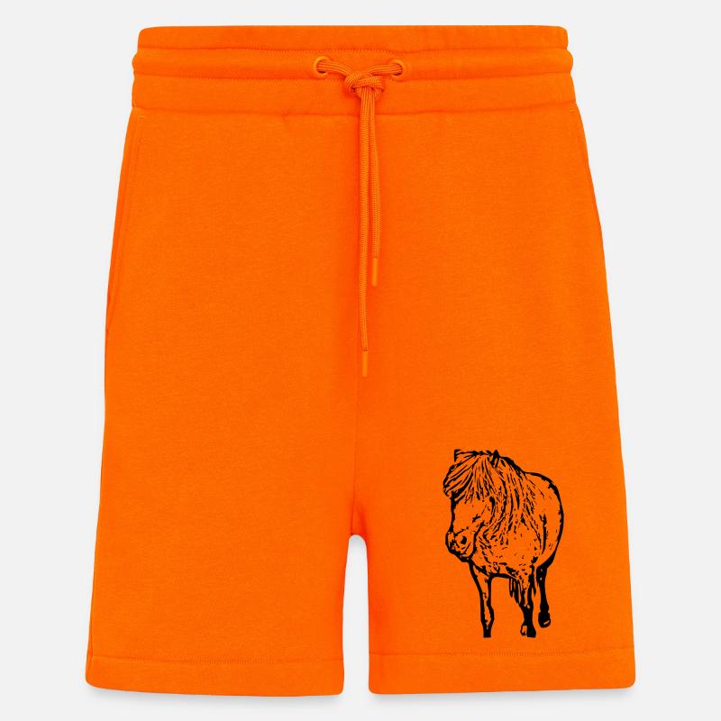 Pferde T-shirt Geschenk Reiter  - Shorts - made by SPREAD - SUNSET ORANGE