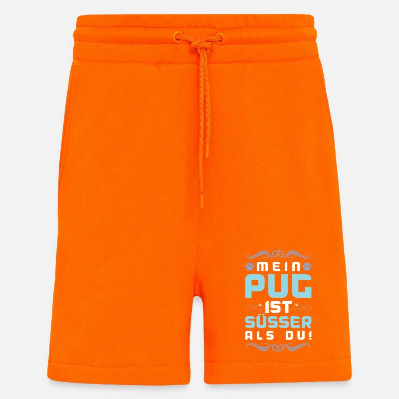 pug mops hund spruch - Shorts - made by SPREAD - SUNSET ORANGE