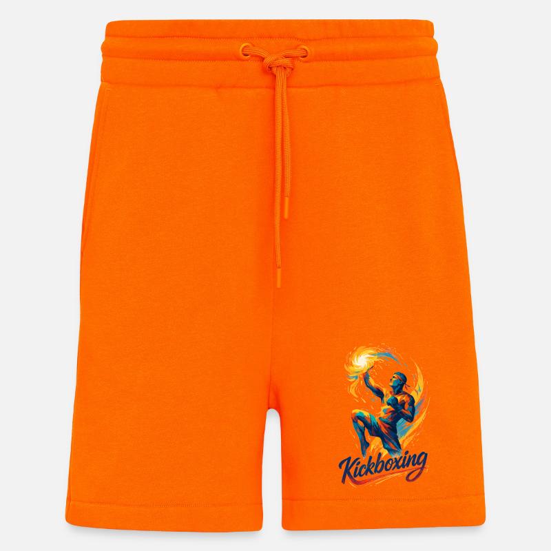 Kickboxing Boxer Fighter Dynamic Gift - Short bio décontracté fabriqué en UE - SUNSET ORANGE