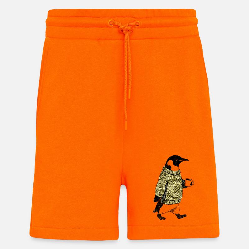 Kaffee Pinguin - Shorts - made by SPREAD - SUNSET ORANGE