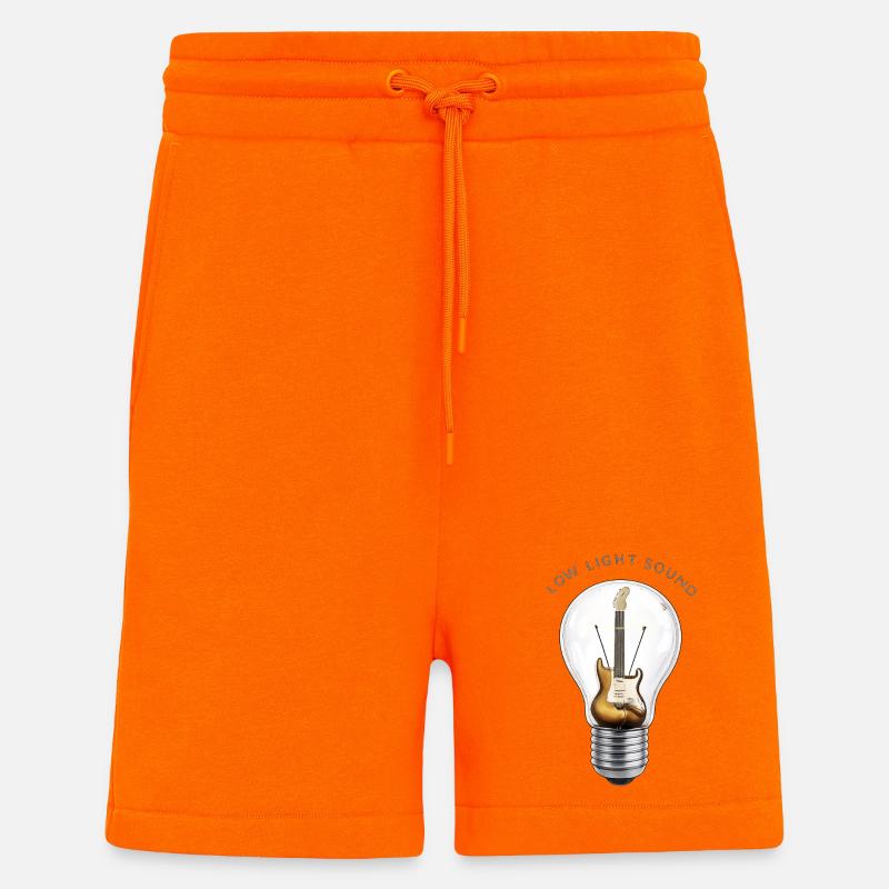 Guitar in light bulb - Shorts - made by SPREAD - SUNSET ORANGE