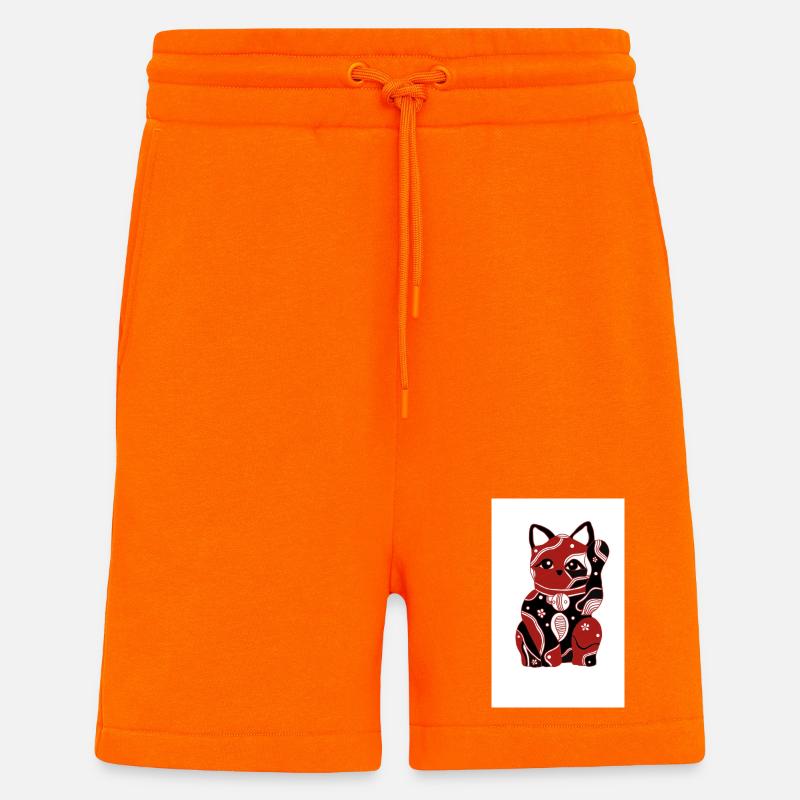 Chinesische Katze - Shorts - made by SPREAD - SUNSET ORANGE