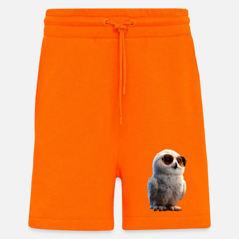 Schneeeule_1 - Short bio décontracté fabriqué en UE - SUNSET ORANGE