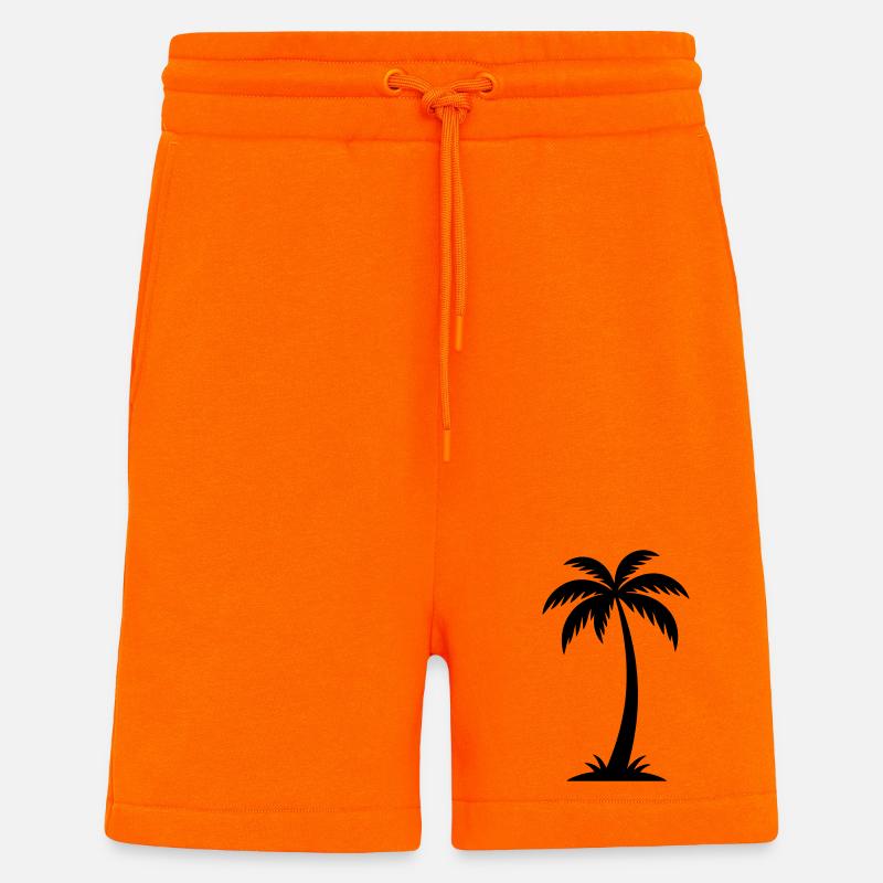 Palm Tree Silhouette - Shorts - made by SPREAD - SUNSET ORANGE