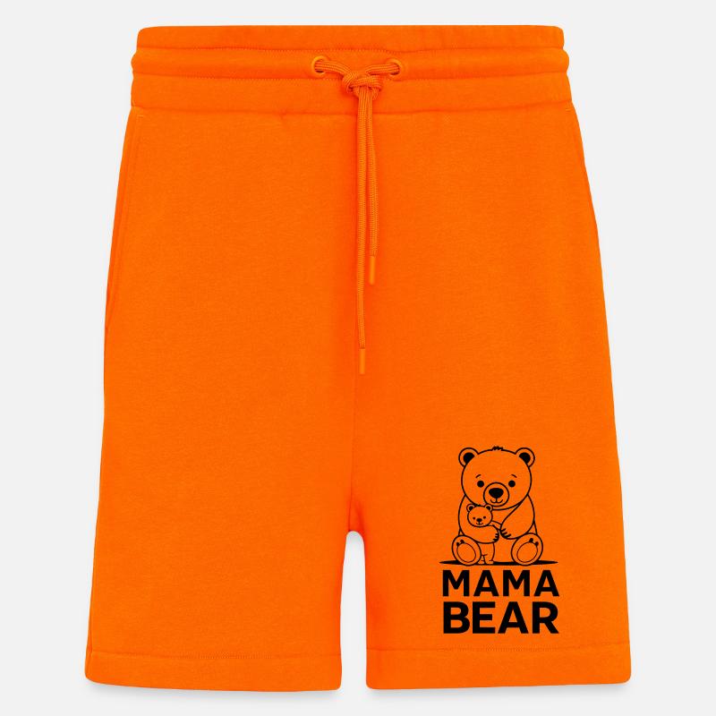Maman ourse - Short bio décontracté fabriqué en UE - SUNSET ORANGE
