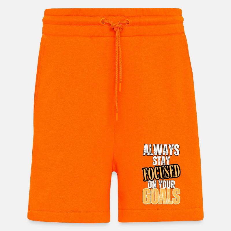 Toujours concentré sur vos objectifs - Short bio décontracté fabriqué en UE - SUNSET ORANGE