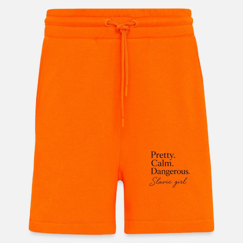 Fille slave - Short bio décontracté fabriqué en UE - SUNSET ORANGE