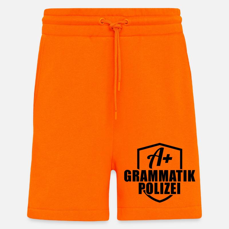 Grammatik Polizei - Shorts - made by SPREAD - SUNSET ORANGE
