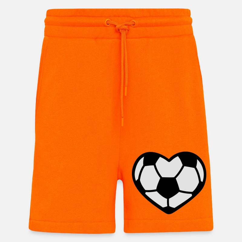 Fußball Herz - Shorts - made by SPREAD - SUNSET ORANGE