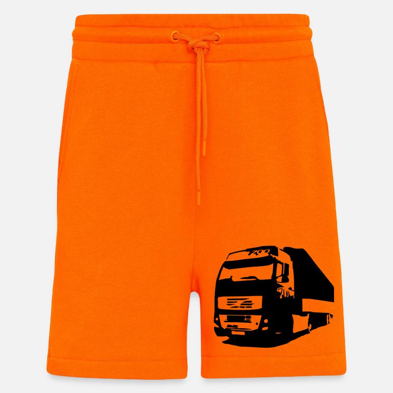 routier - Short bio décontracté fabriqué en UE - SUNSET ORANGE