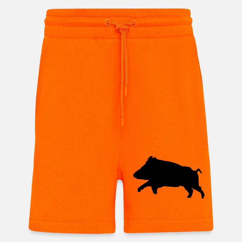 Customizable boar tshirt - Shorts - made by SPREAD - SUNSET ORANGE