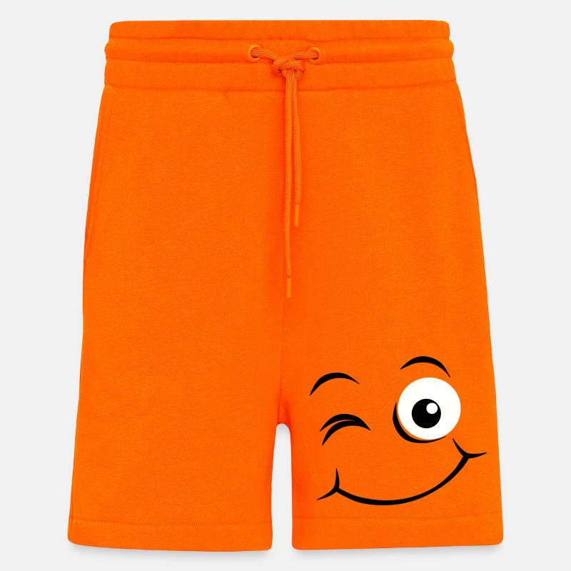 Emoticon Happy face - Shorts - made by SPREAD - SUNSET ORANGE