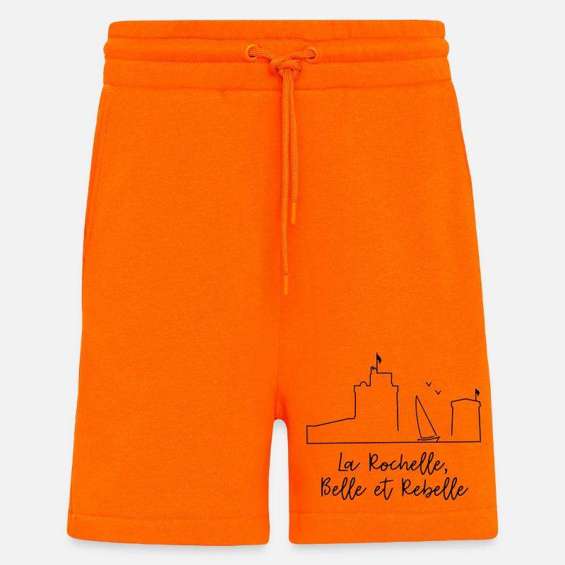 La Rochelle design by Nicolas Poitevin - Short bio décontracté fabriqué en UE - SUNSET ORANGE