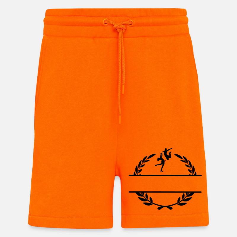 Eistanz oder Eiskunstlauf im Lorbeerkranz - Shorts - made by SPREAD - SUNSET ORANGE
