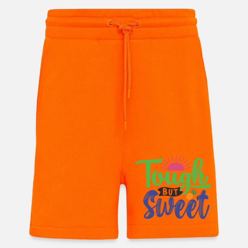 Dur et doux - Short bio décontracté fabriqué en UE - SUNSET ORANGE