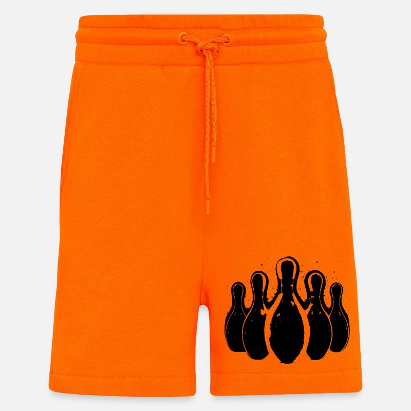 Bowling Graphics - Shorts - made by SPREAD - SUNSET ORANGE