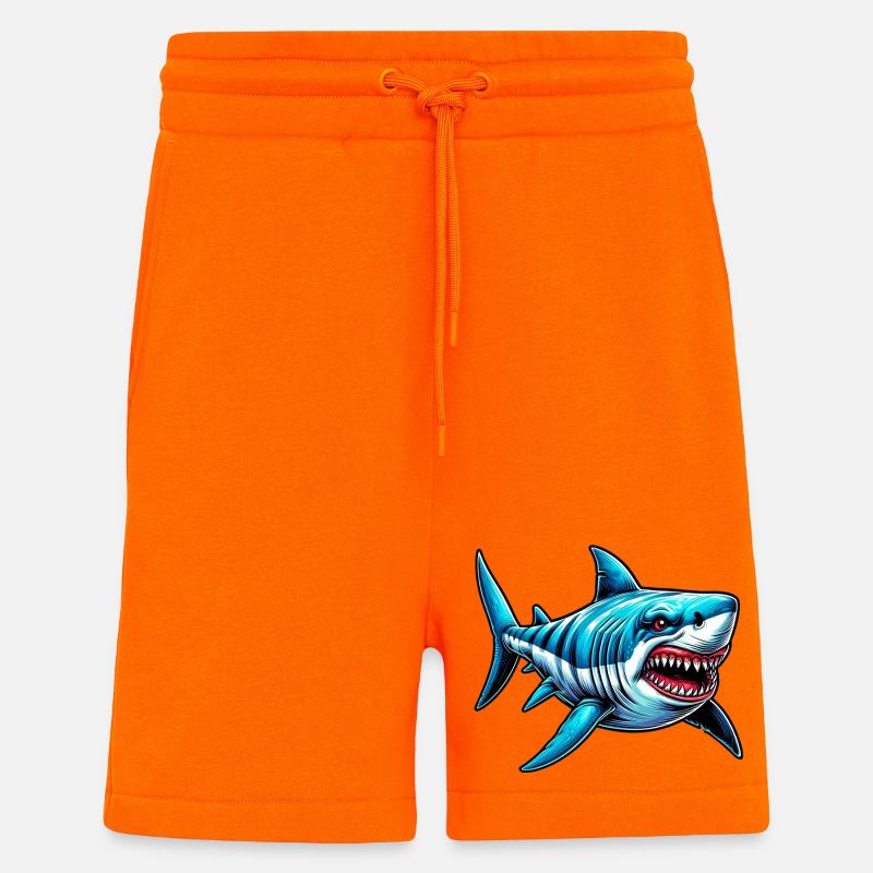 Requin - Short bio décontracté fabriqué en UE - SUNSET ORANGE