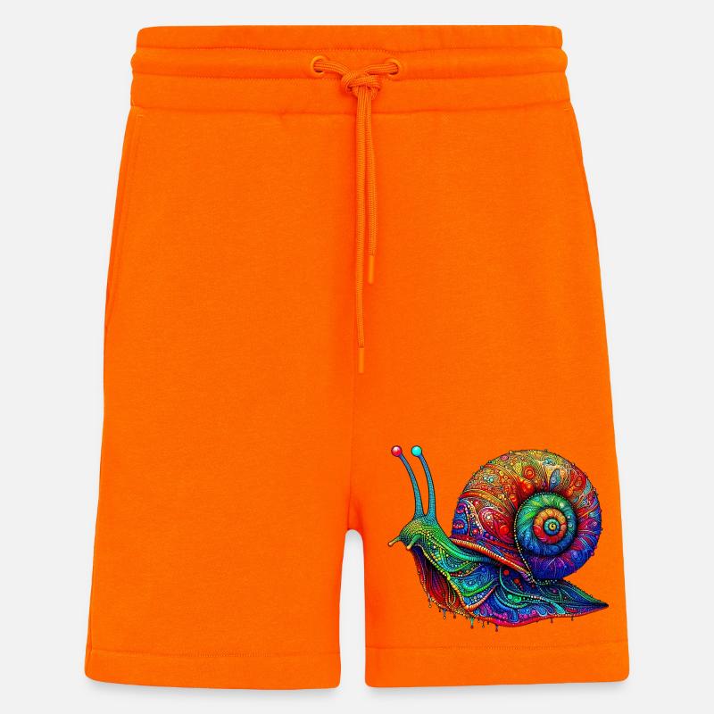 Escargot - Short bio décontracté fabriqué en UE - SUNSET ORANGE
