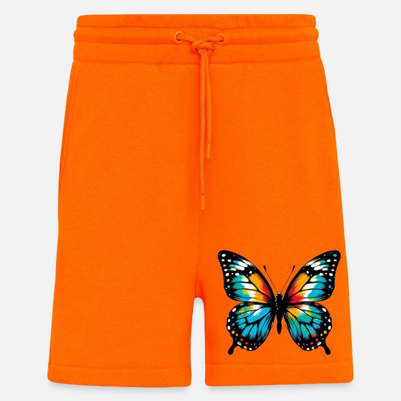 Papillon - Short bio décontracté fabriqué en UE - SUNSET ORANGE