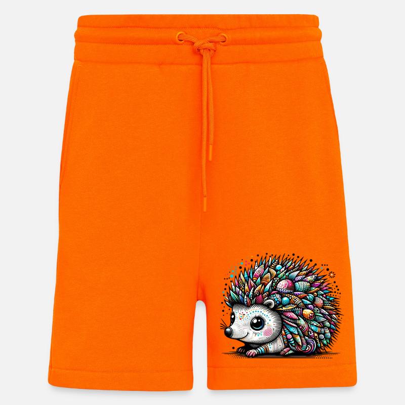 Hérisson - Short bio décontracté fabriqué en UE - SUNSET ORANGE