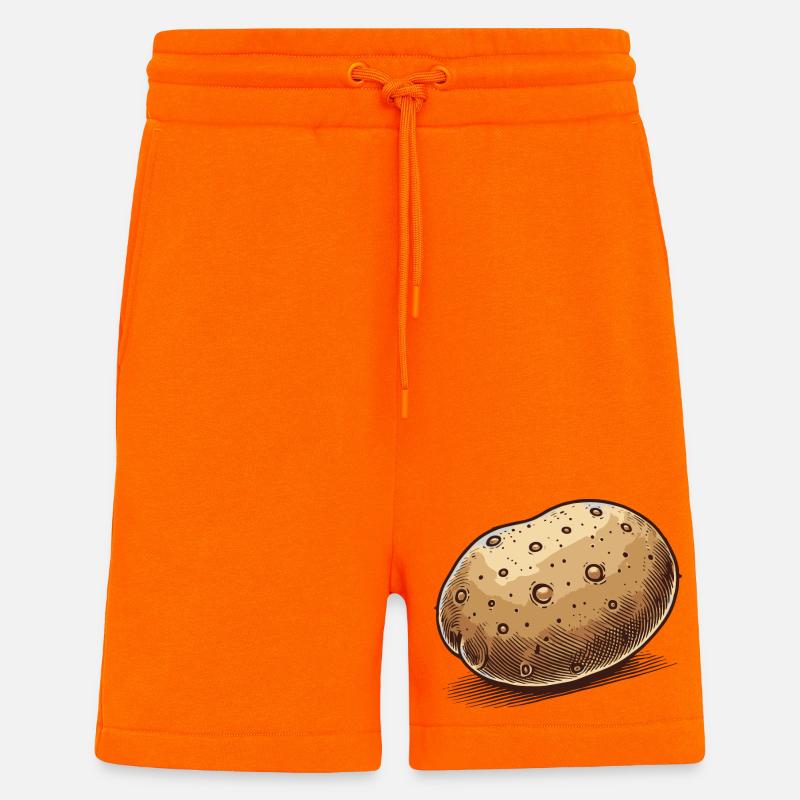 Pomme de terre - Short bio décontracté fabriqué en UE - SUNSET ORANGE