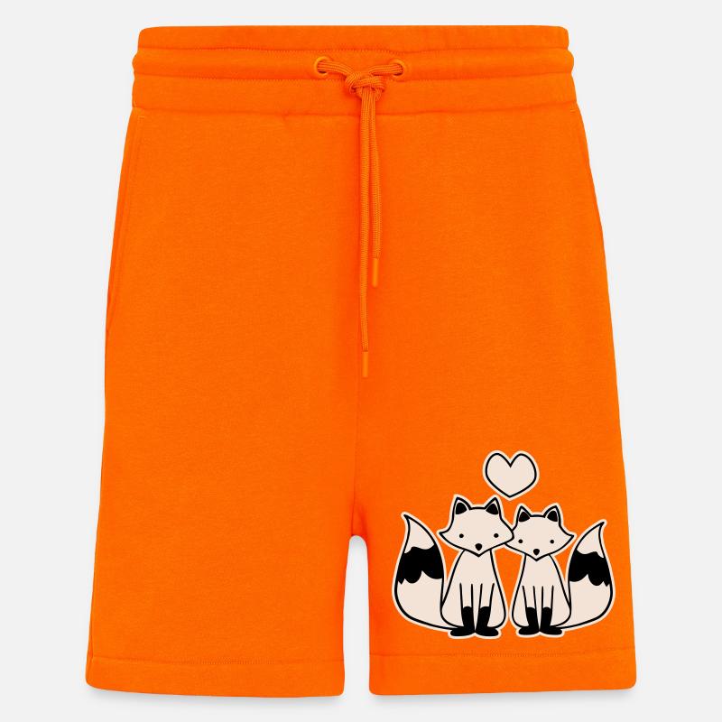 verliebte Füchse - Shorts - made by SPREAD - SUNSET ORANGE