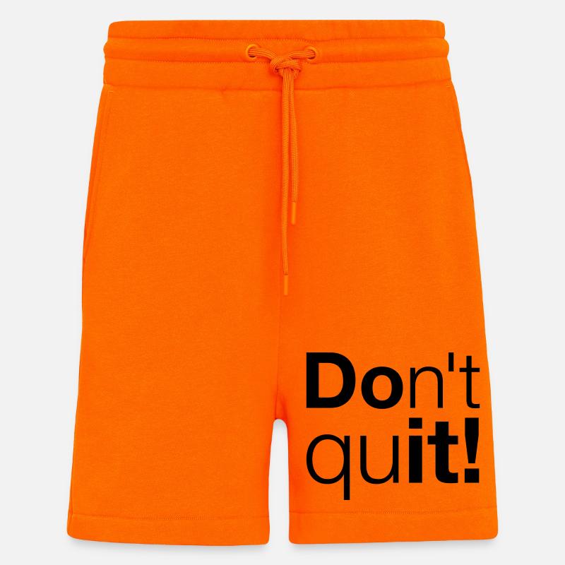 Motivation N’abandonnez pas, faites-le - Short bio décontracté fabriqué en UE - SUNSET ORANGE