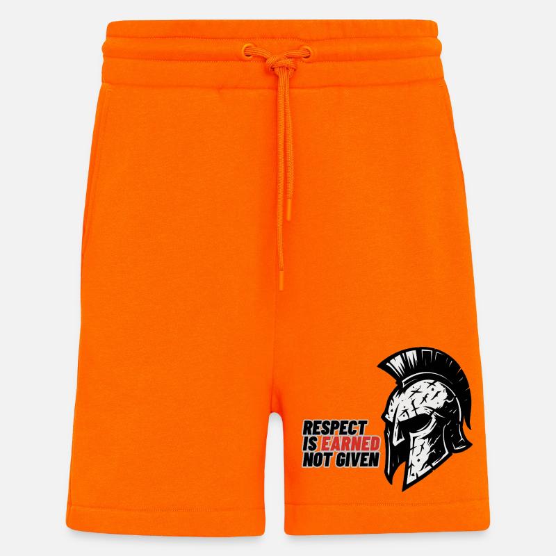 Respect Is earned not given – Spartanerhelm - Shorts - made by SPREAD - SUNSET ORANGE