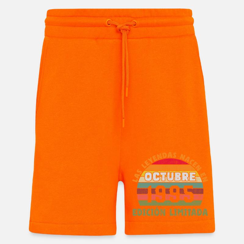 October 1995 Vinatge Retro Birthday Gift - Shorts - made by SPREAD - SUNSET ORANGE