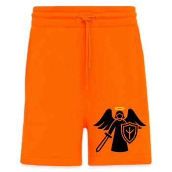 Guardian Angel Warrior with Shield Pictogram - Shorts - made by SPREAD - SUNSET ORANGE - Front