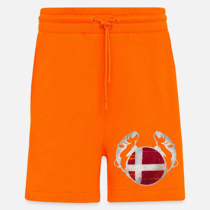 Dänemark Angeln - Shorts - made by SPREAD - SUNSET ORANGE