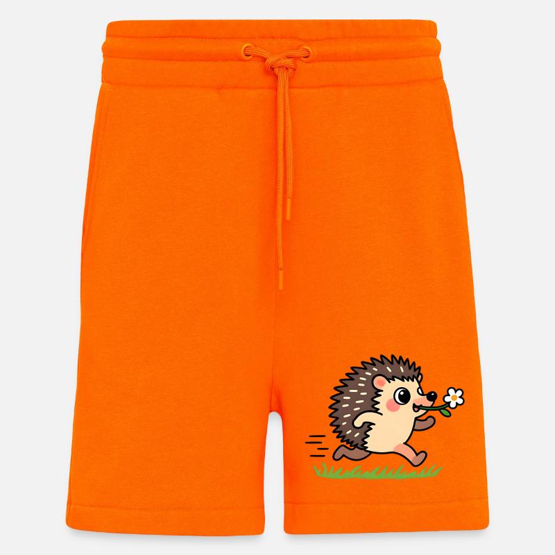 Igel mit einer Blume - Shorts - made by SPREAD - SUNSET ORANGE