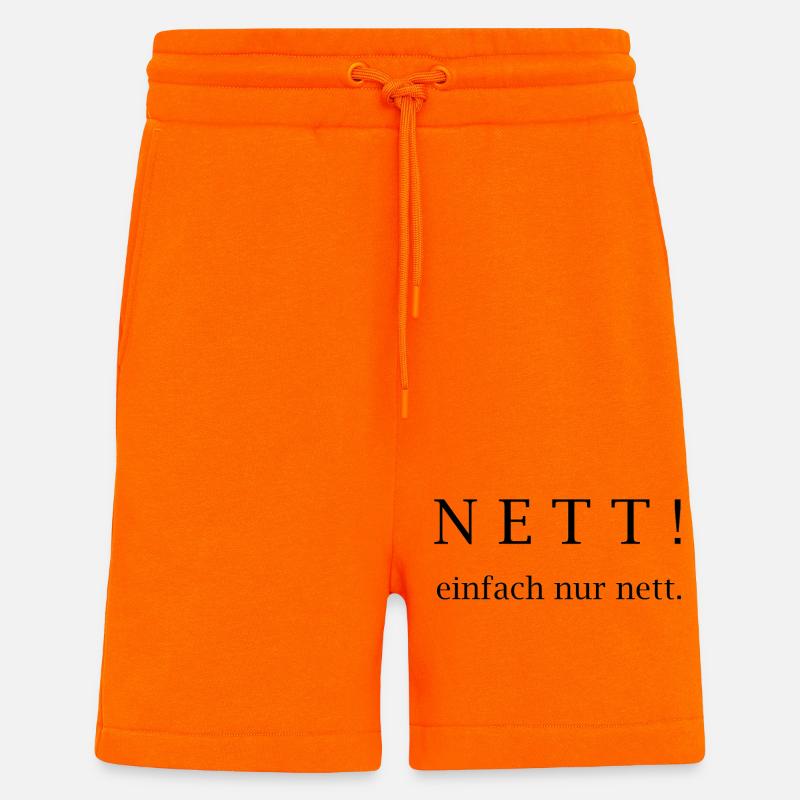 Super ! Juste sympa. - Short bio décontracté fabriqué en UE - SUNSET ORANGE