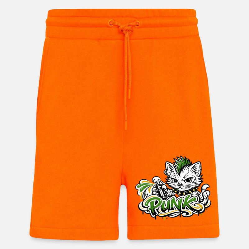 Punkkatz Graffiti Mohawk - Shorts - made by SPREAD - SUNSET ORANGE
