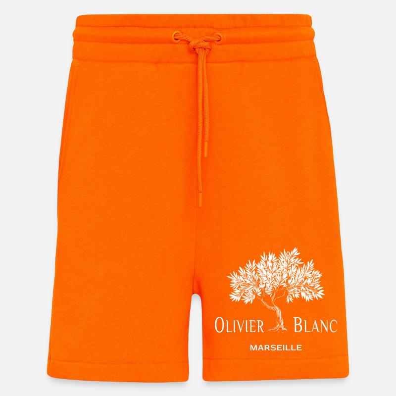 Olivier_Blanc_Marseille élégance et raffinement  - Short bio décontracté fabriqué en UE - SUNSET ORANGE