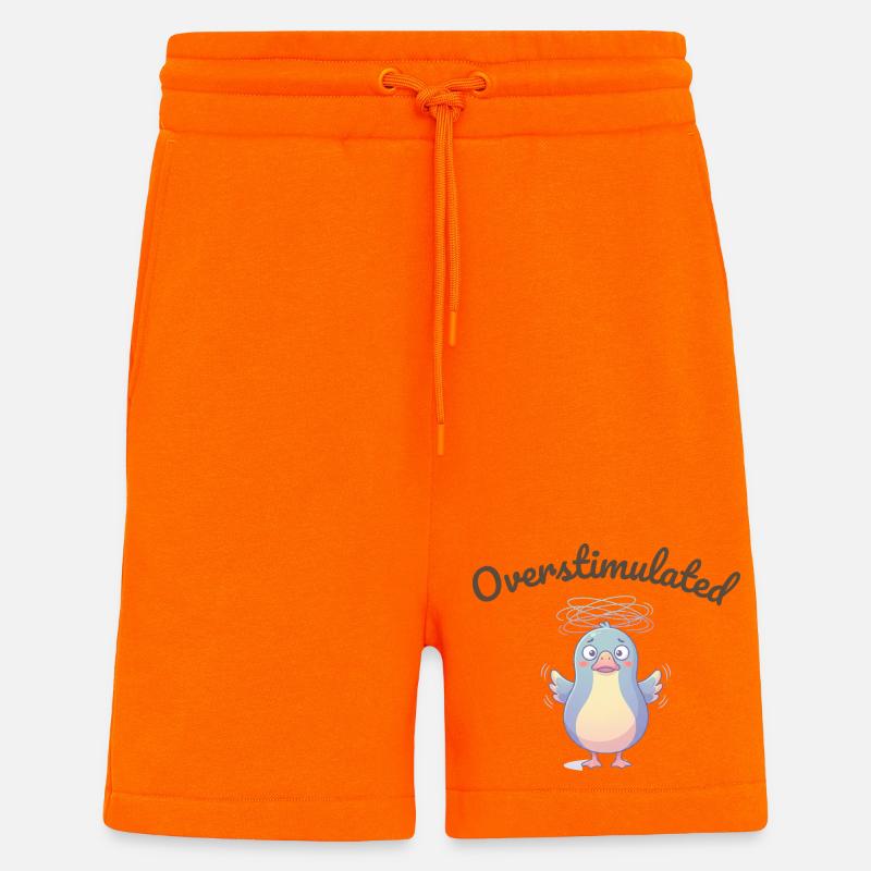 Confusion de Pengu Surstimulée - Short bio décontracté fabriqué en UE - SUNSET ORANGE
