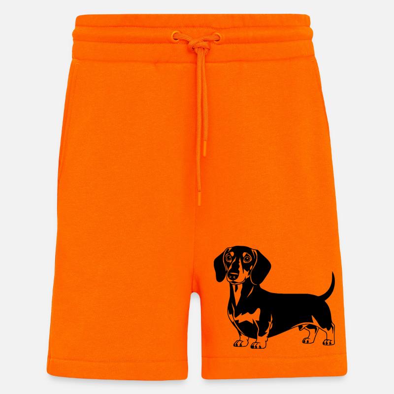 Teckel - Short bio décontracté fabriqué en UE - SUNSET ORANGE