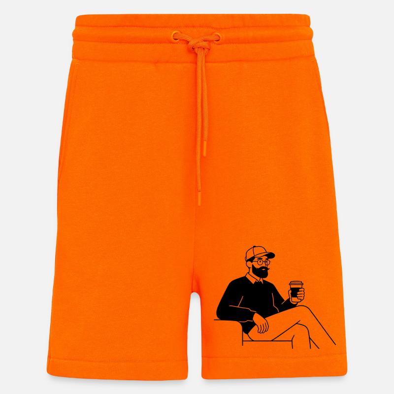 hipster - Short bio décontracté fabriqué en UE - SUNSET ORANGE