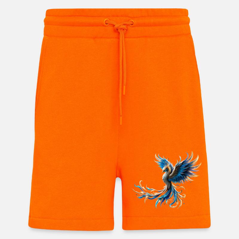 Phénix Bleu Feu - Short bio décontracté fabriqué en UE - SUNSET ORANGE