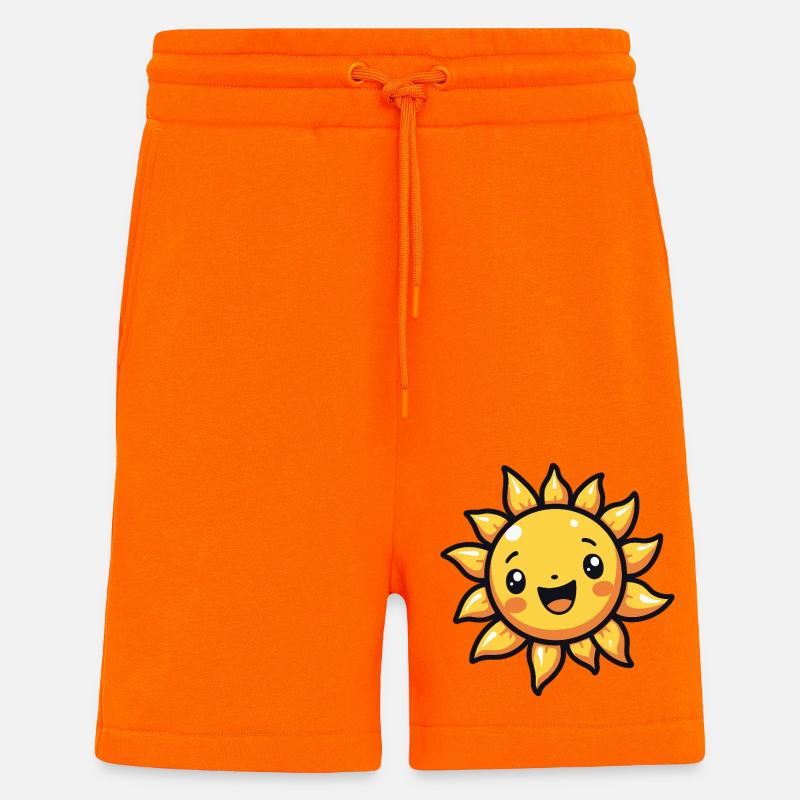 Lachende Sonne – Gute-Laune-Garantie - Shorts - made by SPREAD - SUNSET ORANGE