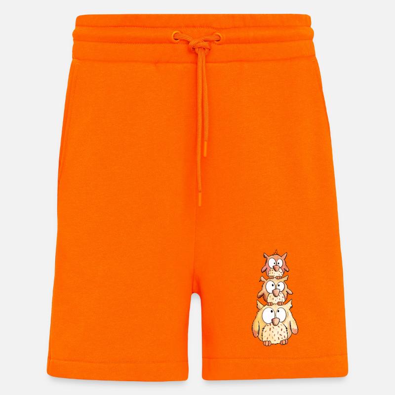 Drei Kleine Eulen - Shorts - made by SPREAD - SUNSET ORANGE