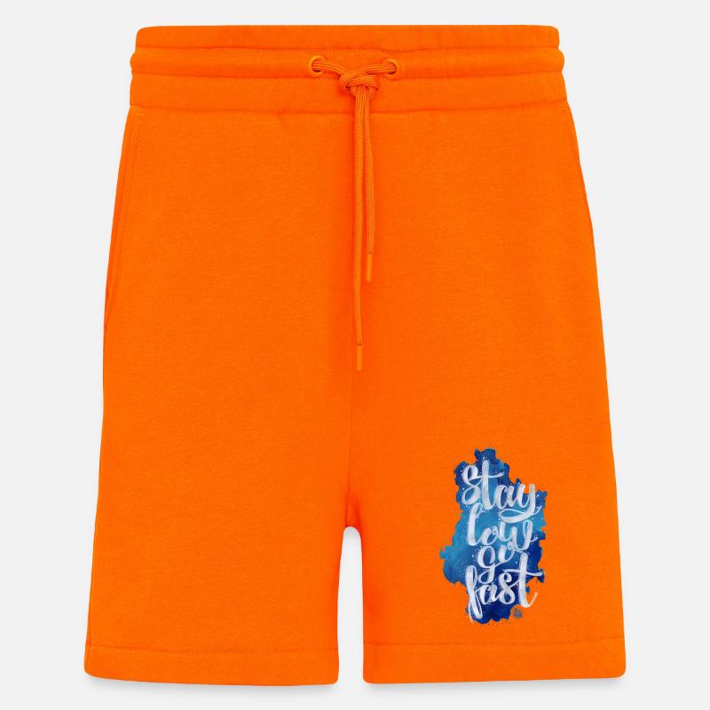 Stay low - Short bio décontracté fabriqué en UE - SUNSET ORANGE