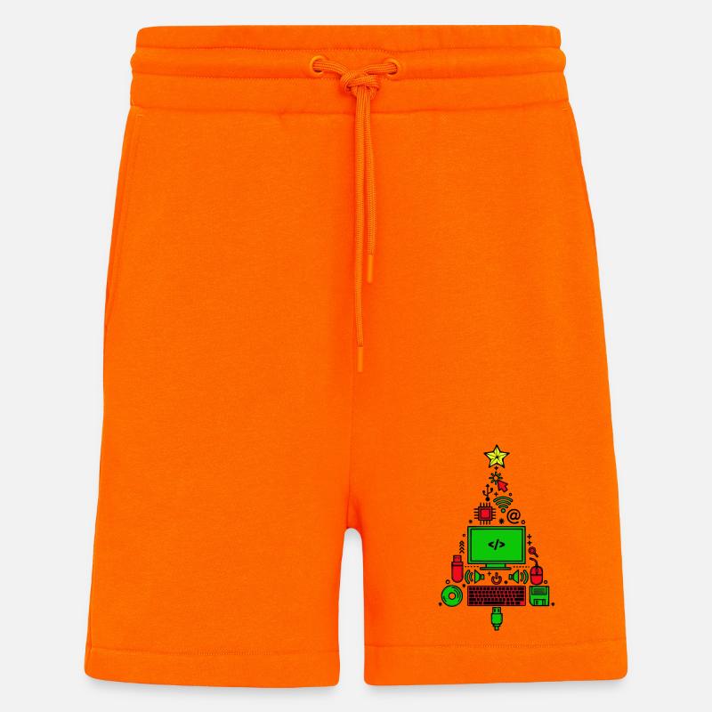 Code Computer Code Debug Skripting Programmierer - Shorts - made by SPREAD - SUNSET ORANGE